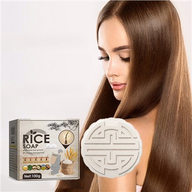Мыло ручной работы с рисом для роста волос